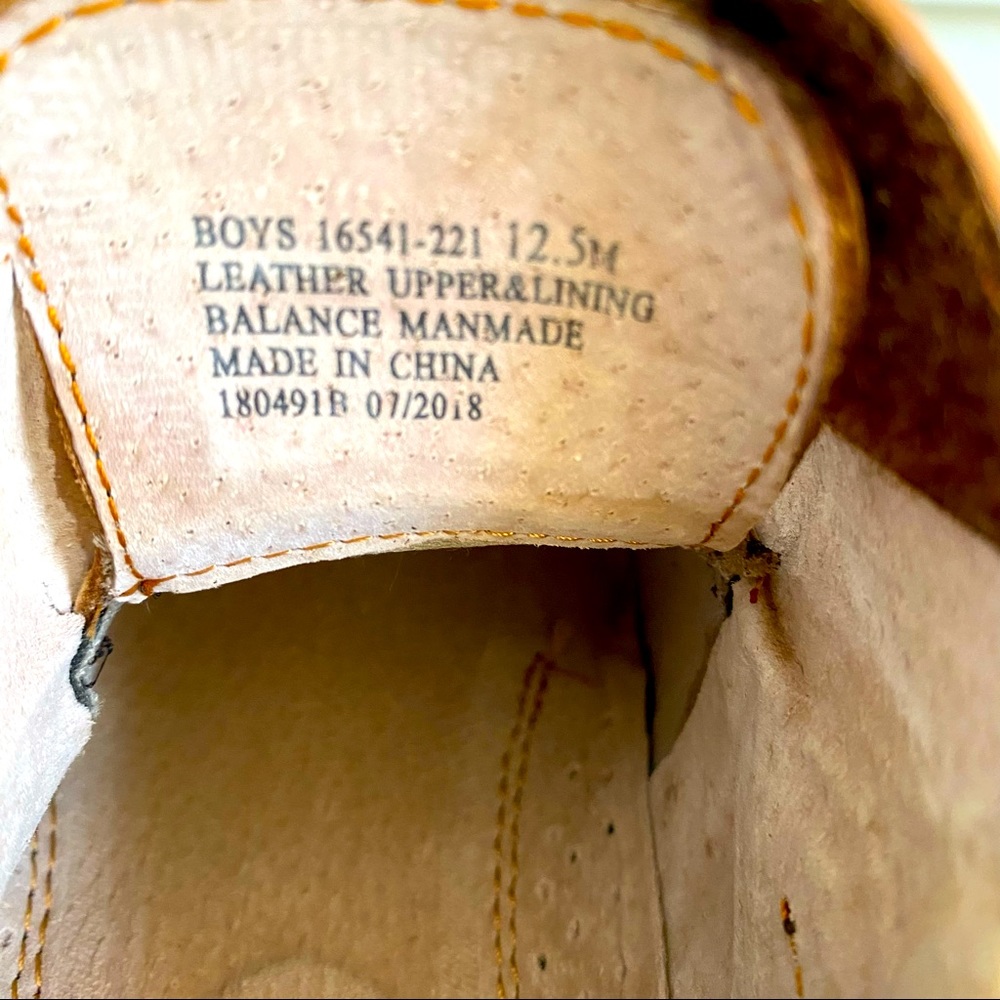Florsheim Boy’s Leather Dress shoe Size 12.5 M NWOT Cognac, brand new - Picture 4 of 9